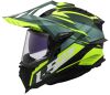 LS2 MX701 EXPLORER-06 HPFC SPIRE adventure helma zelená/H-V-žlutá vel.M